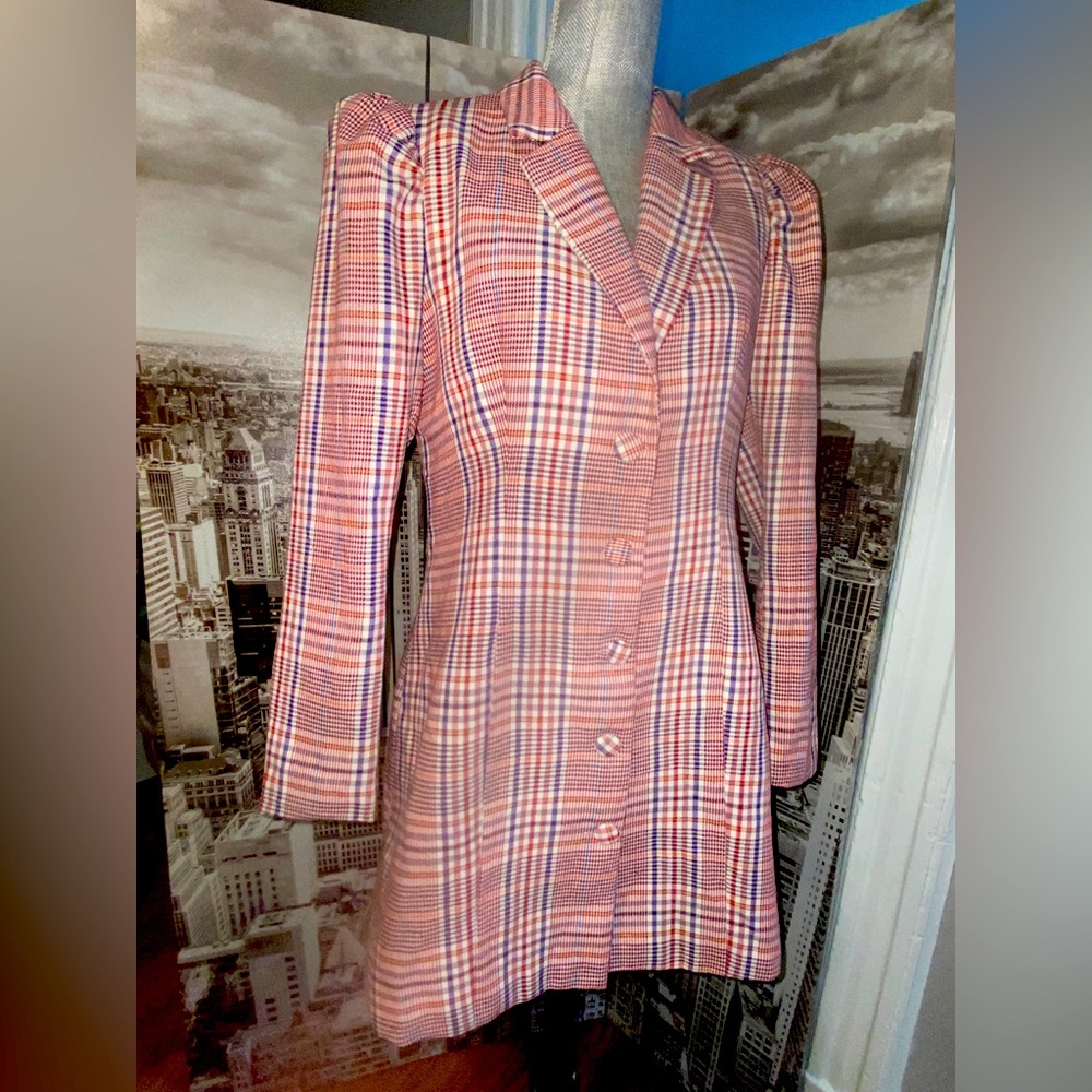 Plaid Blazer Dress